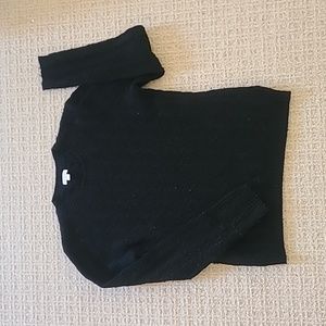 Girls size large 9/10 wool cashmere sweater in black with cable knit design